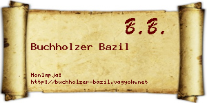 Buchholzer Bazil névjegykártya